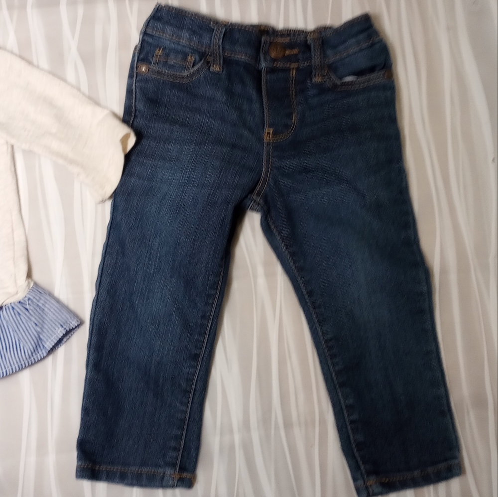 Oshkosh B'gosh Two piece Set Blue White Denim Size 18M - Picture 5 of 12